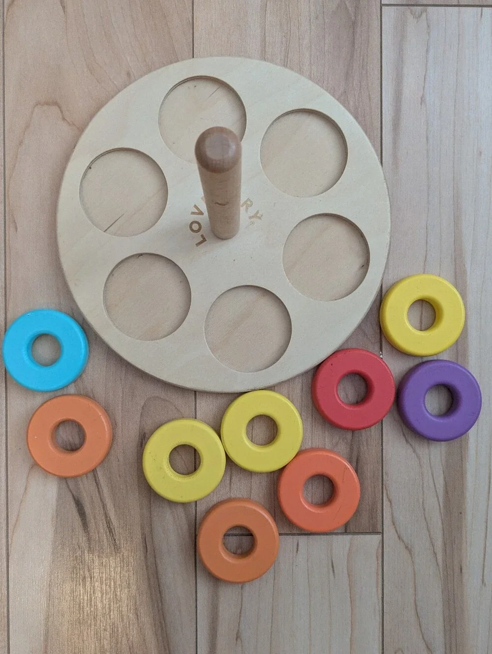 Lovevery Wooden Stacking Toy Rainbow Rings